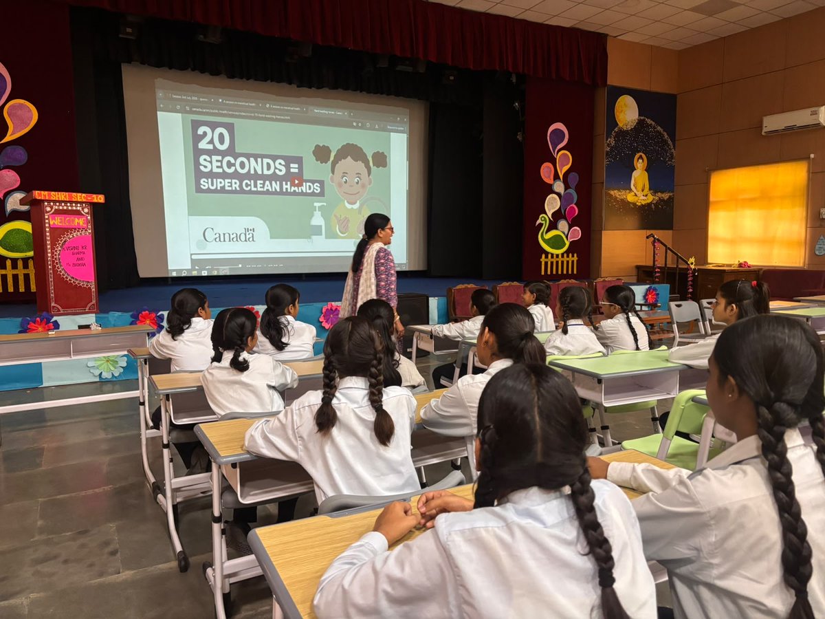 DwarkaSec10SoSE's tweet photo. A Menstrual Health Literacy Awareness Session was conducted on 3 July 2026 for our girl students by our Menstrual Hygiene Champions, Ms. Shalini &amp; Ms. Sujata in presence of HOS Dr. Atul Kumar, promoting health, hygiene, confidence, and informed choices.@Dir_Education https://t.co/3BkyfnuMX9