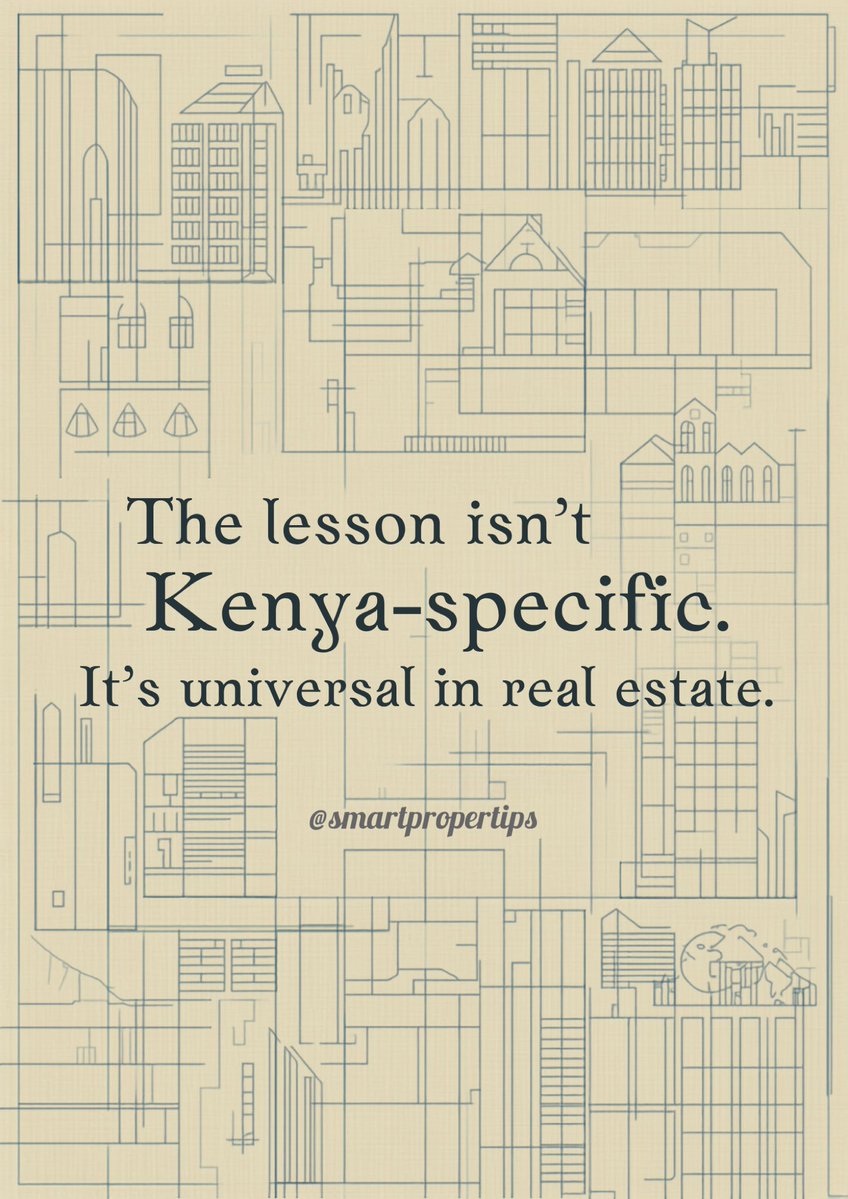 smartpropertips's tweet photo. Kenya's real estate market is doing something interesting.

Nairobi's satellite towns — Ruiru, Athi River, Kitengela are outperforming the city center in ROI.

Why?

→ Infrastructure is catching up fast
→ Land is still affordable
→ Young middle-class migration is driving demand

This is the same pattern Lagos followed in the 2000s with Lekki and Ajah.

Early movers made life-changing returns.
Late movers paid premium prices.

The lesson isn't Kenya-specific. It's universal.

Buy where infrastructure is GOING. Not where it already arrived.

Which city do you think follows this pattern next? 👇

#Smartpropertips #KenyaRealEstate #AfricaProperty #InvestmentStrategy