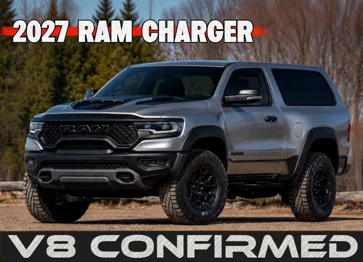 HappyMotorhead's tweet photo. Rate this beast: 2027 RAM Charger
Are you taking this or the Bronco? 🚛🔥
#RamCharger #V8 #TruckLife https://t.co/C71K8XIWgo