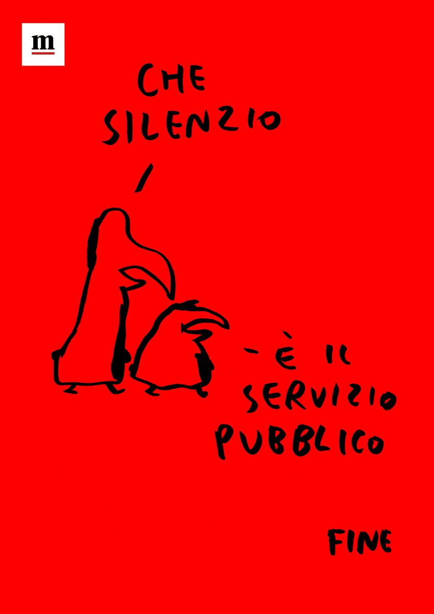 GliScarabocchi's tweet photo. Che silenzio 

Scarabocchio dalla prima de @ilmanifesto, oggi in edicola. https://t.co/EaFr6rdQNi