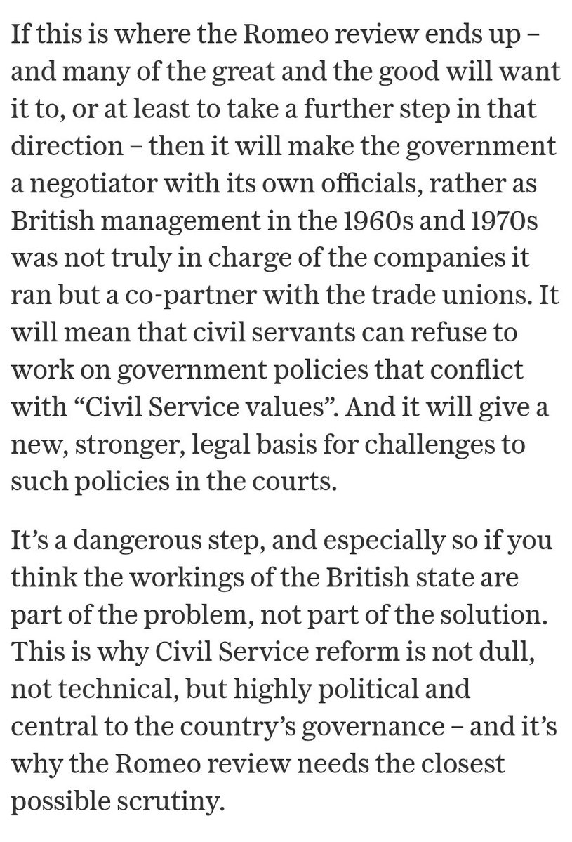 DavidGHFrost's tweet photo. The review of the civil service announced this week lets our bureaucrats mark their own homework.  That won't end well. 

My @Telegraph column this morning.

https://t.co/Kj1uwd14LY https://t.co/oO6E6a6HUW