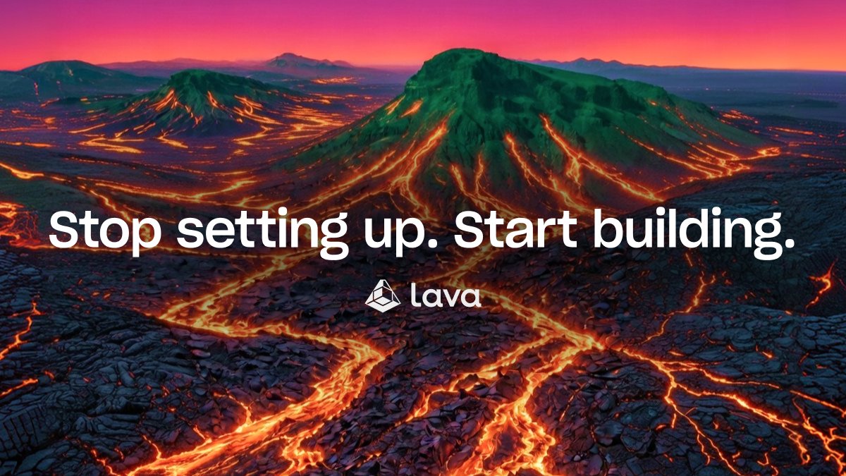 lavanetxyz's tweet photo. Most developers spend their first week setting up infrastructure before writing a single line of product code.

Lava gives you dedicated RPC endpoints across 30+ chains. No nodes. No setup. No expiration date.

Start building on day one. 🌋 https://t.co/BxcnFUsEuD