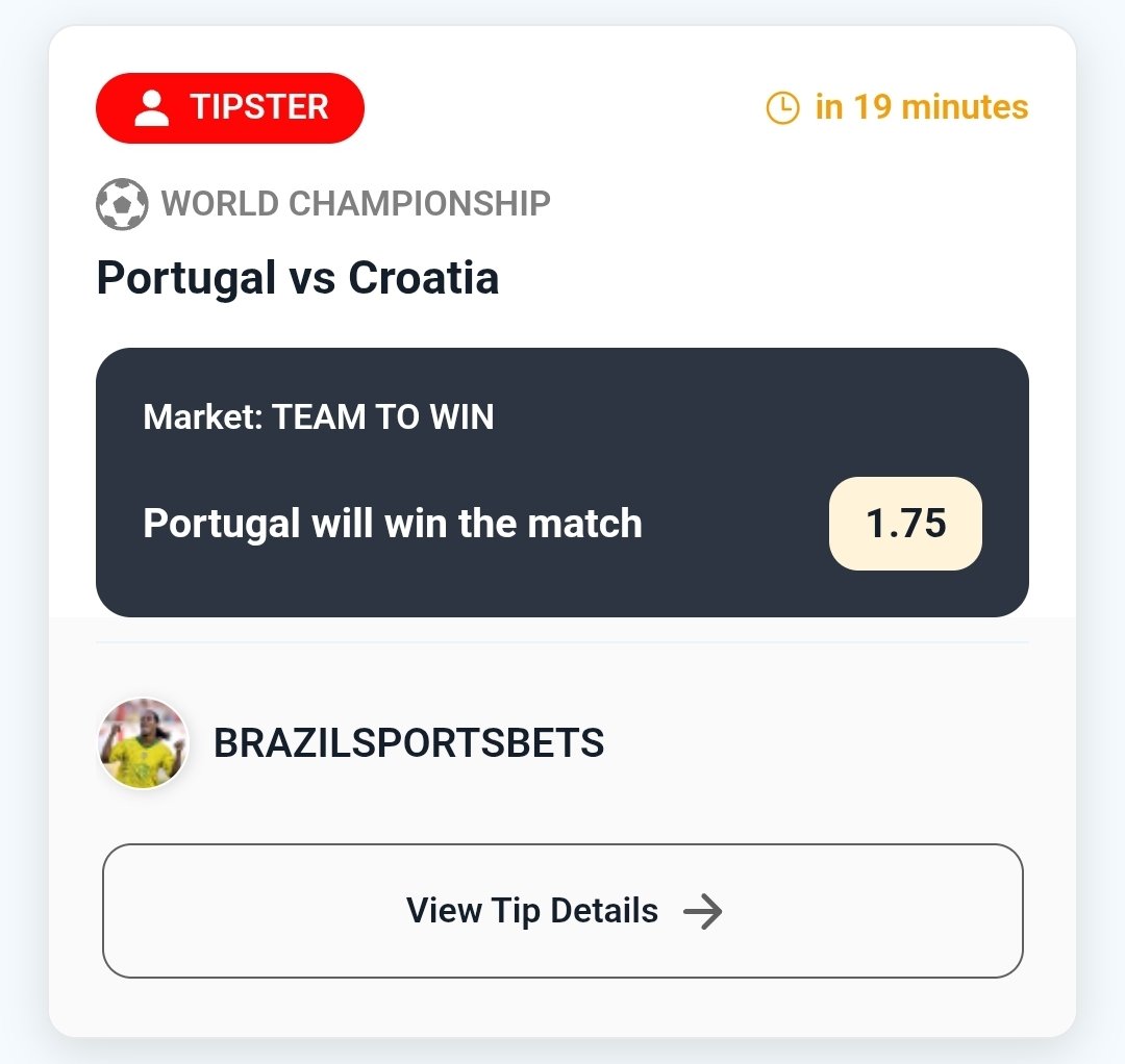 icon_tipster's tweet photo. 🏆 World Cup
🏟 Portugal vs Croatia
🗓 03.07
🔊 Portugal win
🏷 10/100

✅️✅️✅️✅️✅️✅️✅️✅️ https://t.co/CS3Rv9kMie