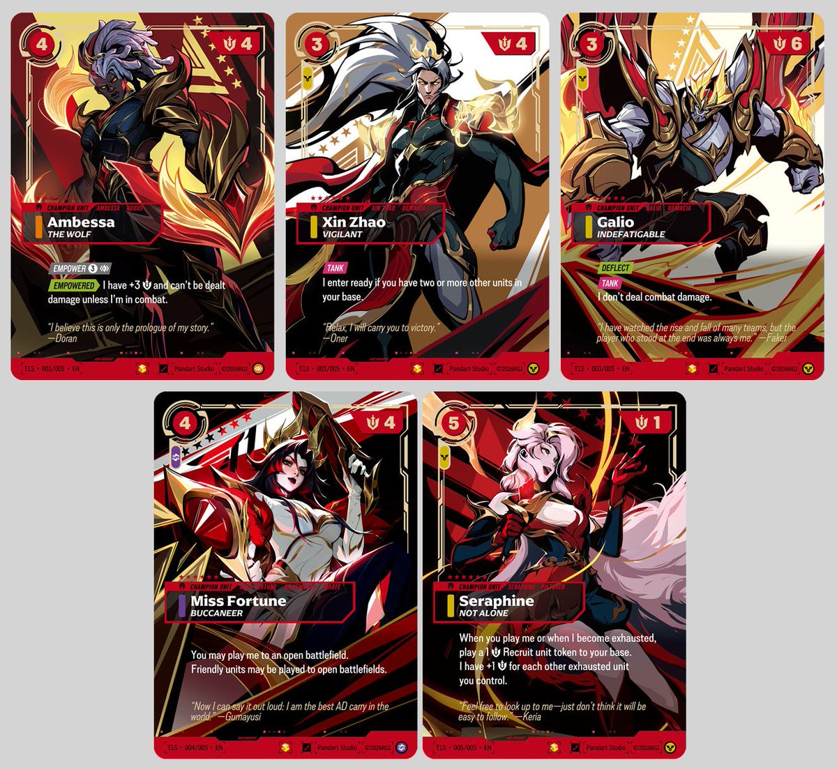AroushTheKween's tweet photo. T1 Seraphine cards featured in the special Riftbound X T1 2025 Worlds Champions Collection 🏆♥️

#Seraphine #Keria #T1 https://t.co/cUwwNw3GC6