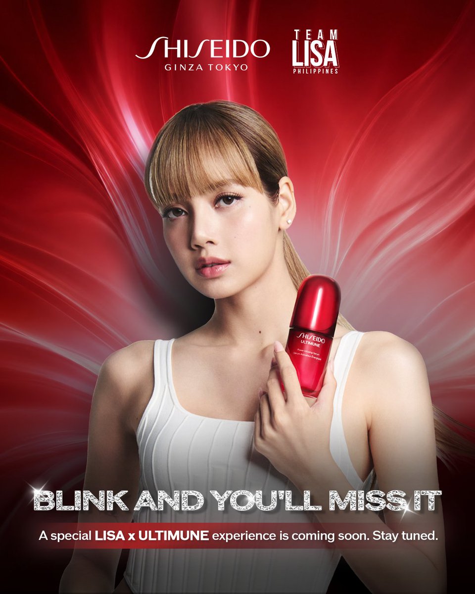 TeamLisaPH's tweet photo. Ready to make a memory with LISA? 📸

Something special is coming your way, and it's your chance to create a keepsake with LISA you'll always cherish. ❤️

Think you know what's coming? 💭 Drop your guess in the comments and get a chance to win a special Shiseido surprise. ❤️

#LISABACKSTAGE #ULTIMUNExLISA #ShiseidoPH