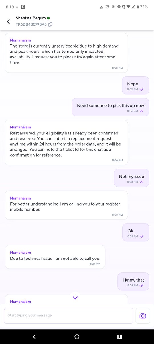 GullBatti's tweet photo. Hey @ZeptoNow , your customer support doesn't resolve complaint it simply closes chats.
1-hour delayed delivery. Damaged products. Contradictory resolutions. Refusal to provide the escalation matrix or nodal officer details. https://t.co/ZUhap0q59Y
