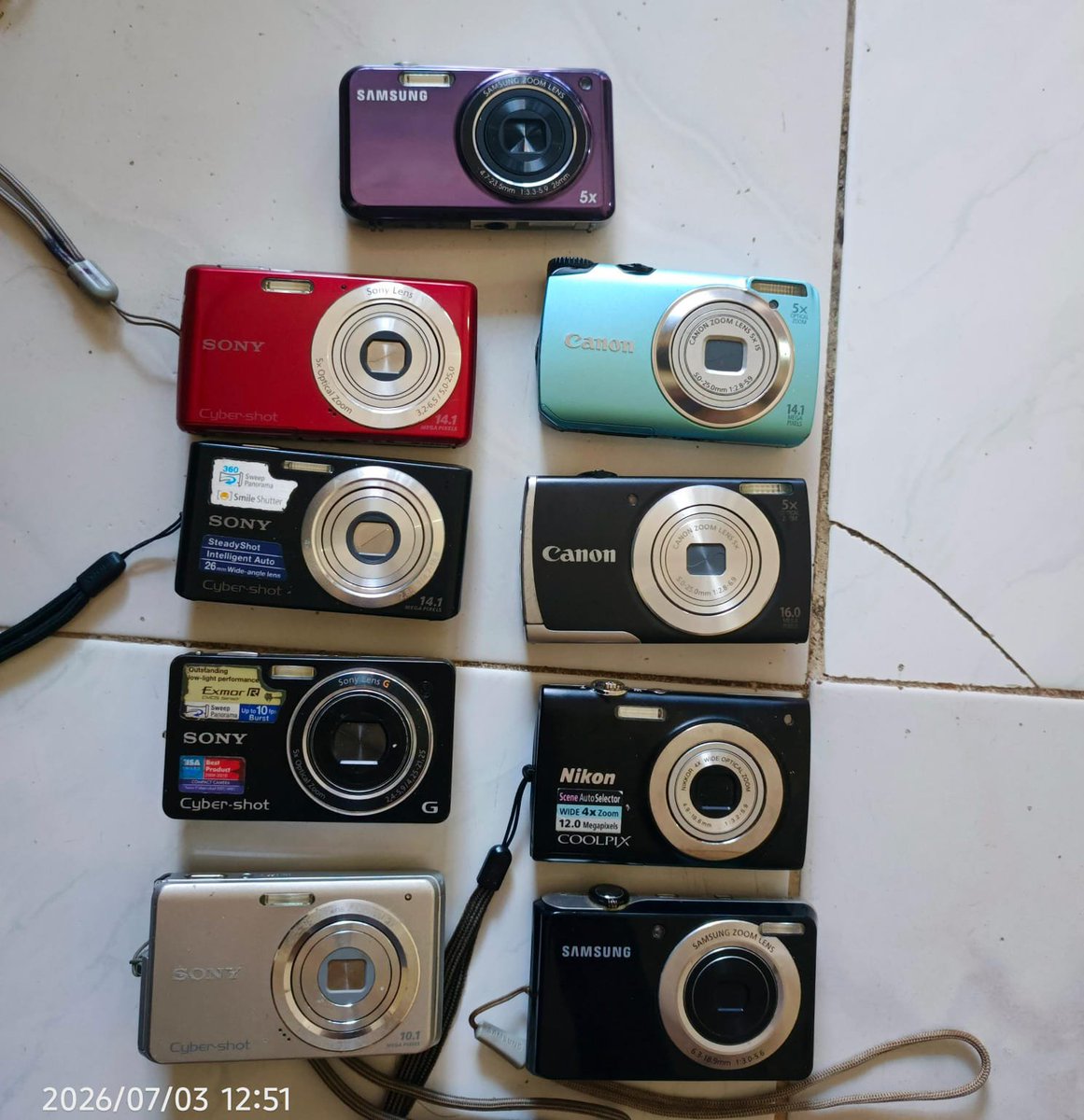 urhuman01's tweet photo. Samsung Pl120 1.3
W620 1jt
W610 mulus sekali 1.2
Wx1 1.1
W180 850k
A3200 1.3
A2500 1.2
S2500 1jt
Pl100 900k
#zonauangㅤ #zonajajan #digicam #wts https://t.co/XIxZIidael