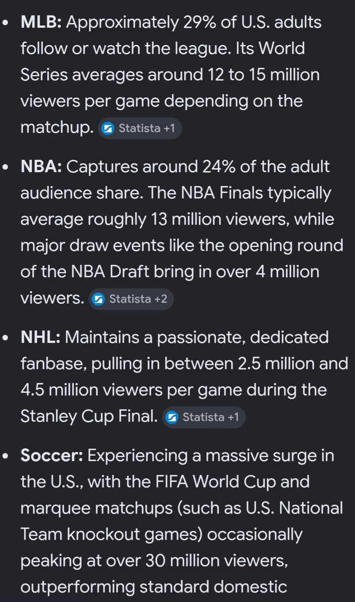 DodgingDarwin's tweet photo. @gantboom1 @MattWallace888 Ever heard of the @NHL dumbass?

There is NOTHING in all of sports as intense as Stanley Cup Playoff hockey. Notice what's NOT listed below? The @WNBA. You can stop waiting now. https://t.co/xkSyfGwKx9