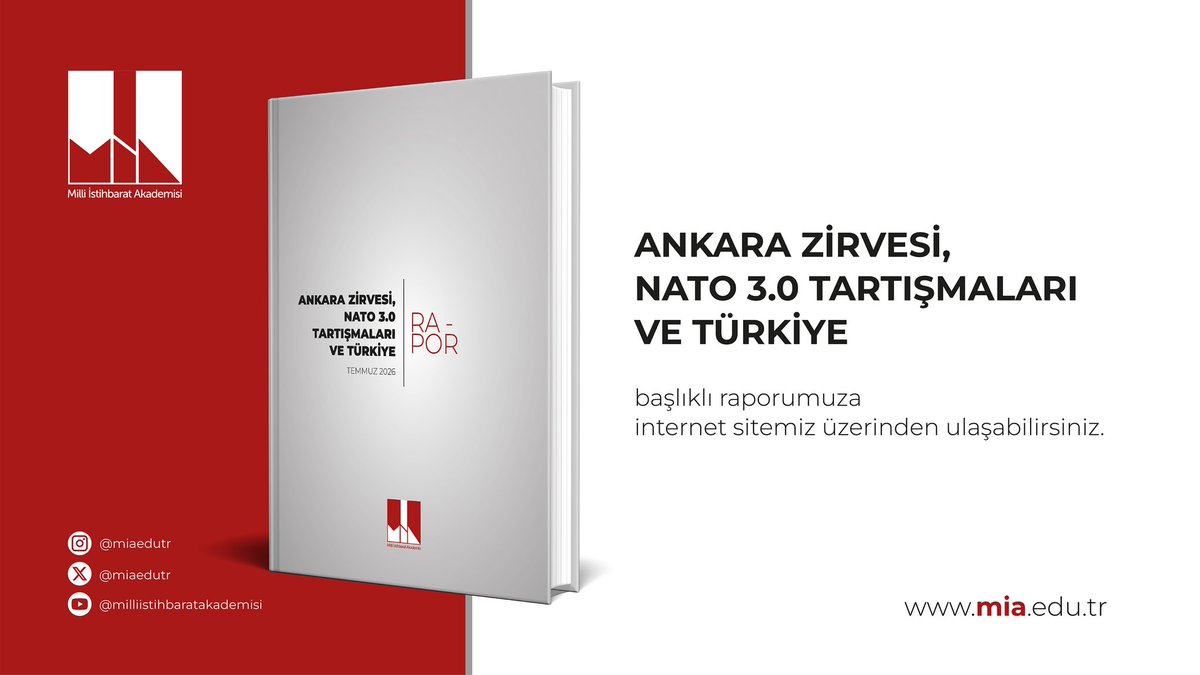 miaedutr's tweet photo. “Ankara Zirvesi, NATO 3.0 Tartışmaları ve Türkiye” başlıklı raporumuz yayımlandı. 📣

🌍 NATO değişen güvenlik ortamına nasıl uyum sağlayacak?
🛡️ NATO 3.0 tartışmaları hangi başlıklar etrafında şekilleniyor?
🇹🇷 Türkiye, İttifakın yeni güvenlik mimarisinde nasıl bir rol üstleniyor?
📍 Ankara Zirvesi neden NATO’nun geleceği açısından kritik bir eşik olarak görülüyor?

Raporumuzun tamamını okumak için👇🏻
https://t.co/YyDk59odVn