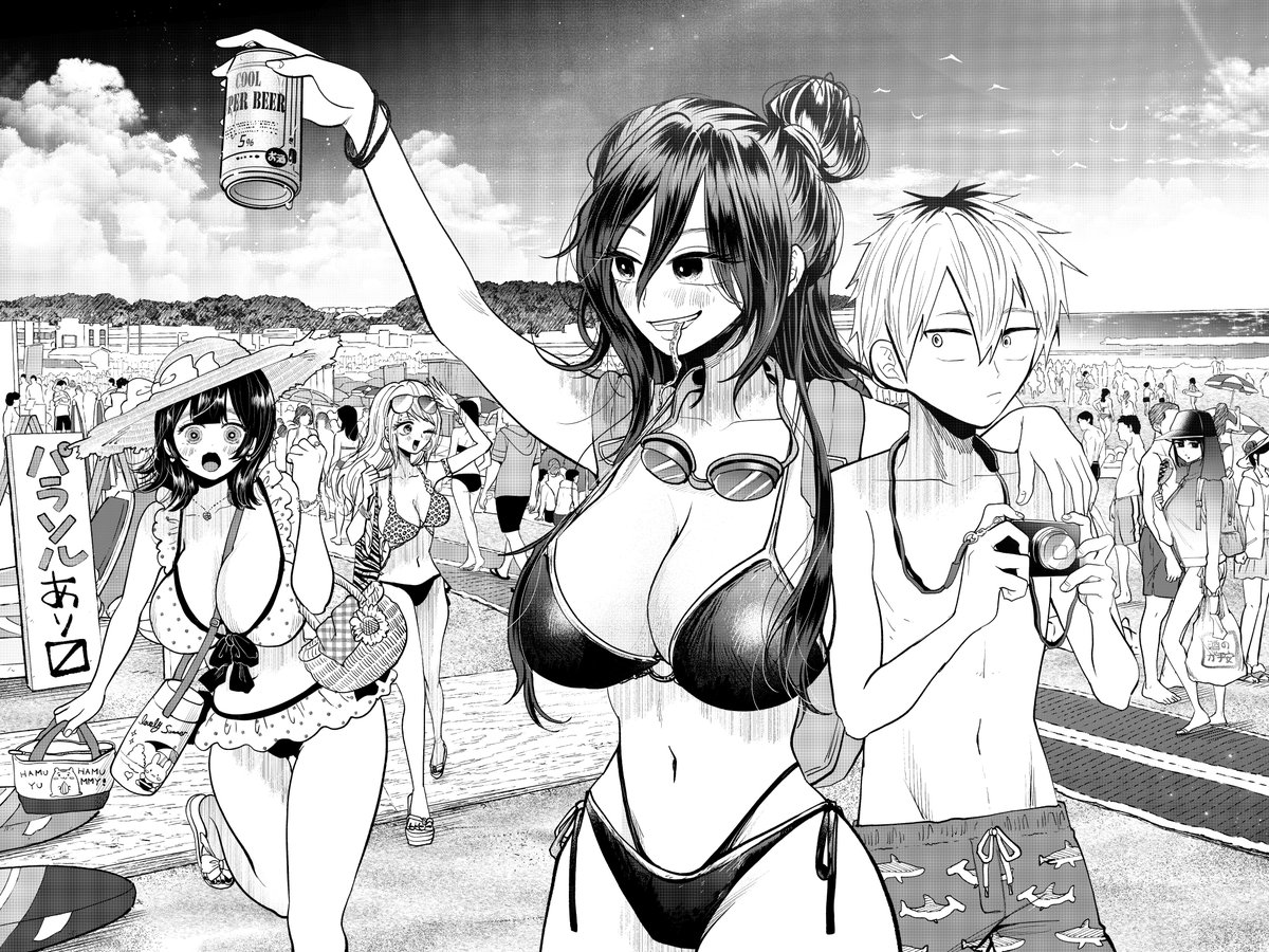 magazine_young's tweet photo. 海の家開催記念！
“海の思い出”をテーマにヤンマガ作家陣がイラストを描き下ろし！1日1枚公開します！

本日は、『平成敗残兵すみれちゃん』

イラストは、店内にも置かれる予定です🍻
ぜひ足を運んでみてください！
https://t.co/ep6NqjvU3S https://t.co/LFLr0jPDql