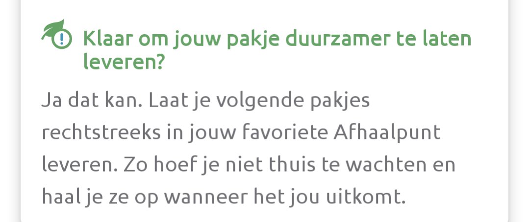 Bertweetje's tweet photo. @DeMolJohan @bpost_nl Zij doen het voor jou, je hoeft er niet eens meer voor te kiezen! https://t.co/oyZvYRmwdJ