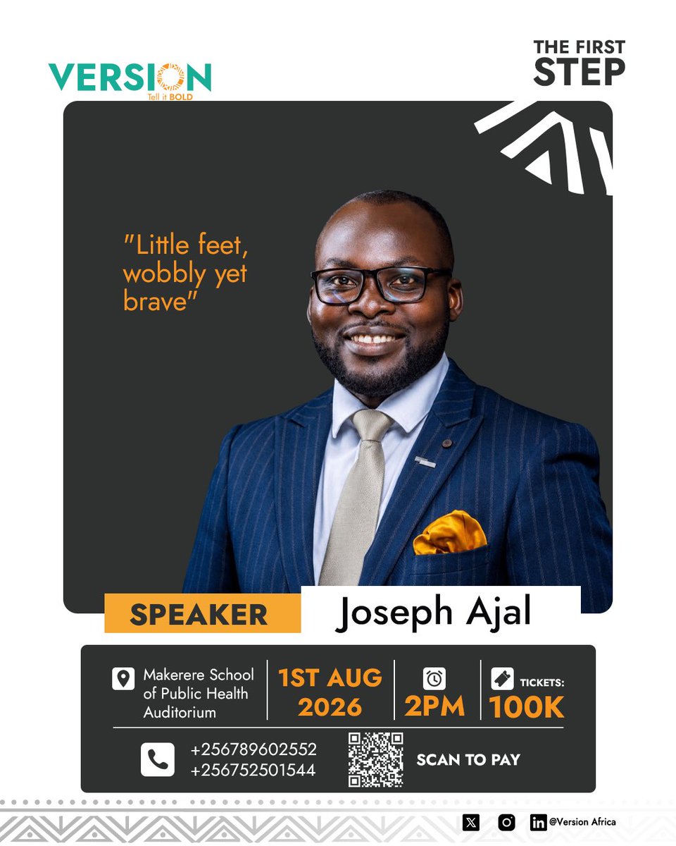 VersionAfrica's tweet photo. 🥁🥁It’s happening! For Executive Coach &amp; HR Dev’t expert Joseph Ajal, making big moves is a way of life.  He knows that growth happens when you take The First Step, however wobbly.

​Meet him live on the VERSION stage by securing your seat today
https://t.co/mVrJFOn5Lp https://t.co/09jB9il7GK
