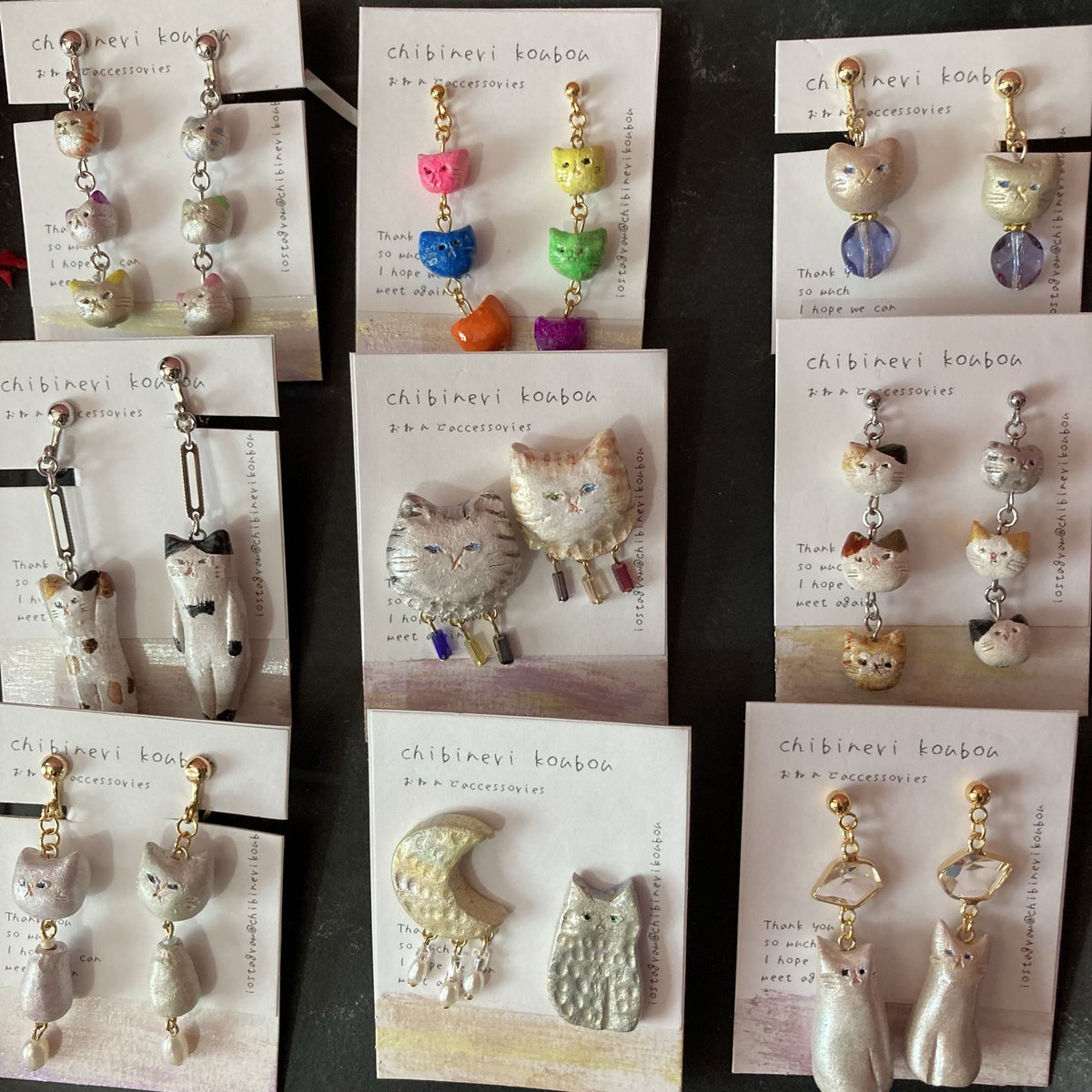 chibineri's tweet photo. 4.5日はネコマルシェ🐈
シビックセンターの中での出展は初めてです✨かわいい猫ちゃんアクセサリーや置き物たくさんできましたので✨
雑貨村にぜひぜひ
遊びにいらしてください🙇
#at_necosontyo #雑貨村at
#クラフトマルシェ
#猫好き　#日立市シビックセンター https://t.co/Rk4xkfGgjW