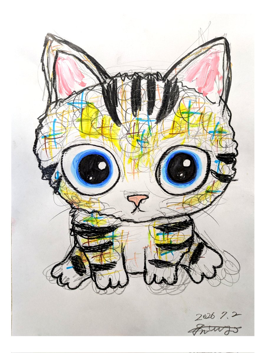 イラスト好きさんと繋がりたい #絵描きさんと繋がりたい #猫 title