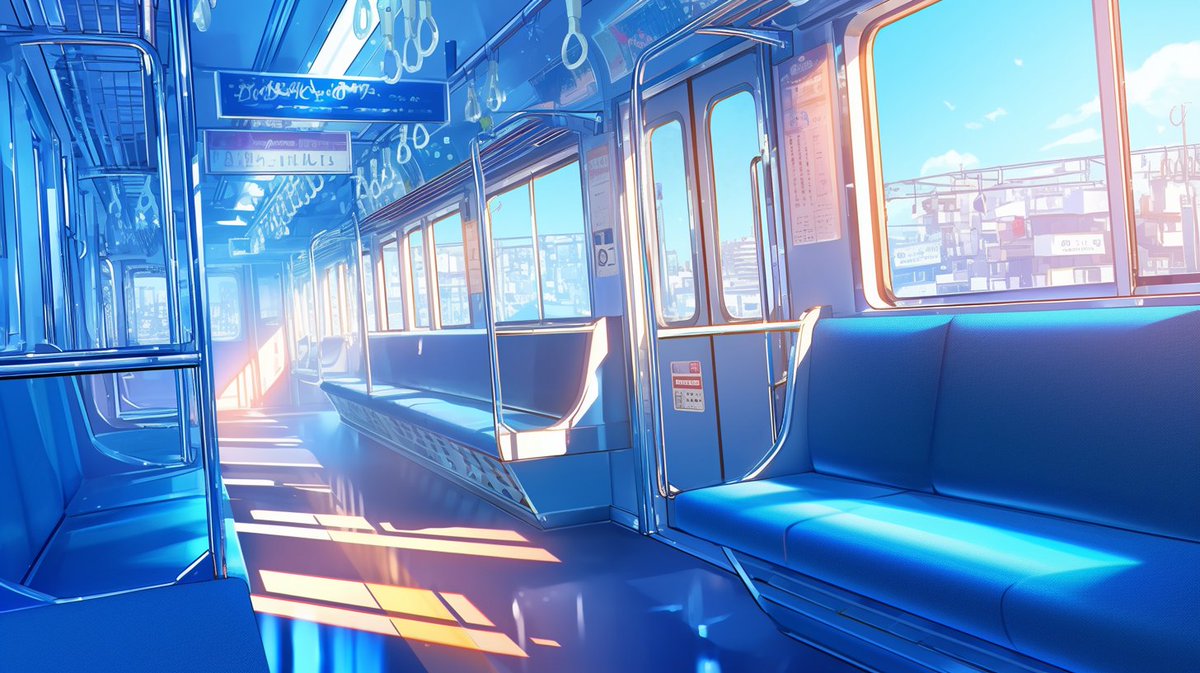 sozaiya_create's tweet photo. 🤍背景無料配布｜16:9

「晴れの日の電車内」

サムネ・配信・TRPG等にぜひどうぞ！
使用報告不要です♡

#まいにちなちゃフリ素 #フリー素材 #背景素材
🤍利用規約：https://t.co/OaLZsGar8F https://t.co/eQr4atrA73