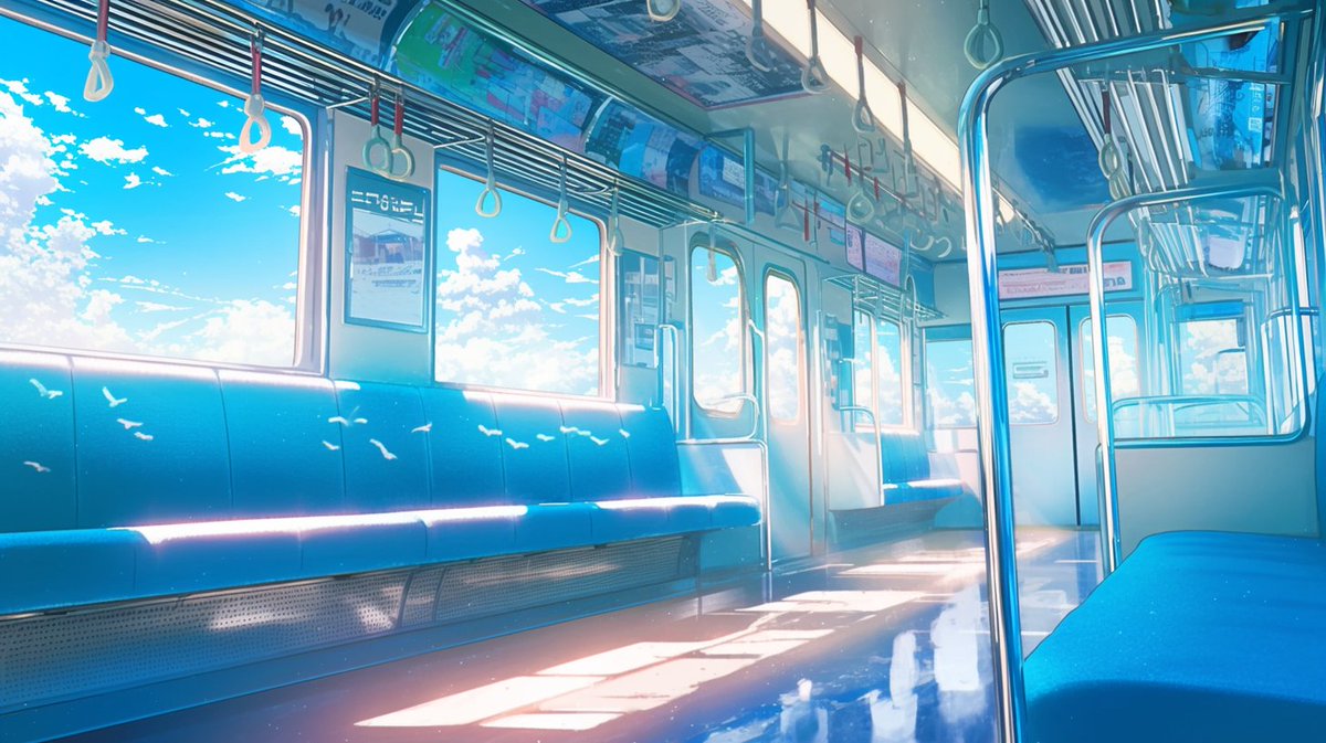 sozaiya_create's tweet photo. 🤍背景無料配布｜16:9

「晴れの日の電車内」

サムネ・配信・TRPG等にぜひどうぞ！
使用報告不要です♡

#まいにちなちゃフリ素 #フリー素材 #背景素材
🤍利用規約：https://t.co/OaLZsGar8F https://t.co/eQr4atrA73