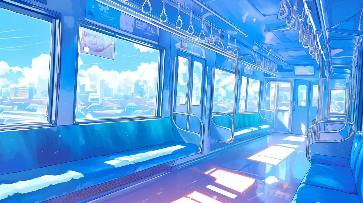 sozaiya_create's tweet photo. 🤍背景無料配布｜16:9

「晴れの日の電車内」

サムネ・配信・TRPG等にぜひどうぞ！
使用報告不要です♡

#まいにちなちゃフリ素 #フリー素材 #背景素材
🤍利用規約：https://t.co/OaLZsGar8F https://t.co/eQr4atrA73