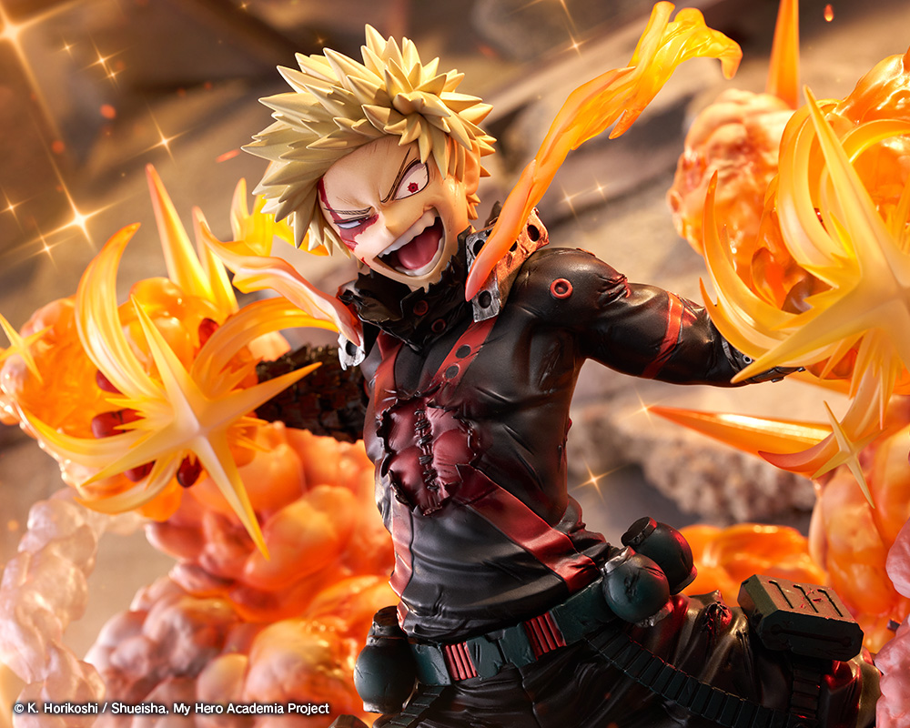 Kotobukiya_EN's tweet photo. ◤PRE-ORDERS OPEN◢
From the anime My Hero Academia, Katsuki Bakugo makes his return!

Covered in injuries, his awakened appearance when he overcomes his limits during the final battle with All For One is recreated!

※Additional face part offered on separate pre-order listing.

https://t.co/lEV9afN7PY

#heroaca_a #MyHeroAcademia