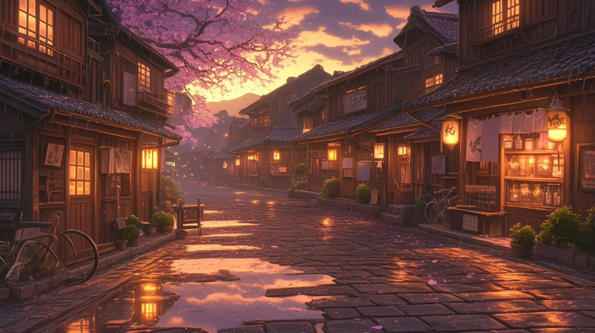 sozaiya_create's tweet photo. 🤍背景無料配布｜16:9

「雨上がりの大正ロマン風の街並み」

サムネ・配信・TRPG等にぜひどうぞ！
使用報告不要です♡

#まいにちなちゃフリ素 #フリー素材 #背景素材
🤍利用規約：https://t.co/OaLZsGar8F https://t.co/rMc19ca0lK
