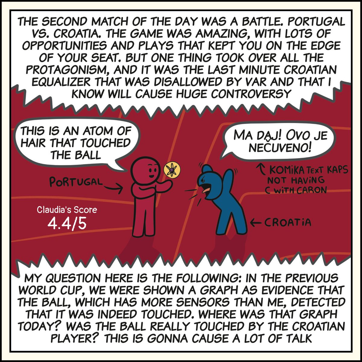 TheOGArgon's tweet photo. Claudia analyzes the FIFA world cup matches #23 #fifaworldcup #football #United26 #comics #webcomics https://t.co/uYdRh2eqXo