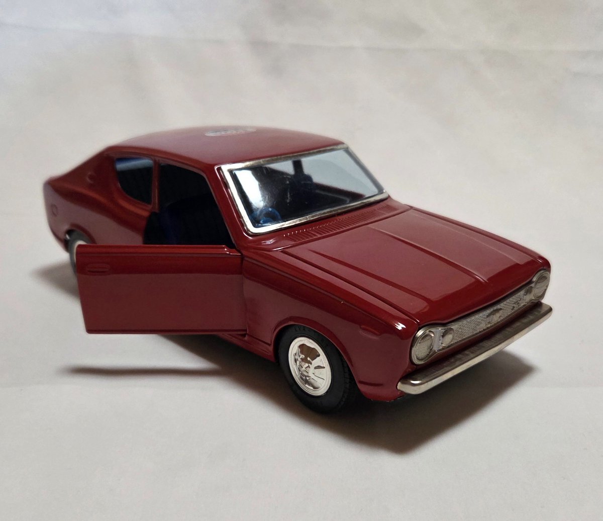 ②イチコー ブリキ 車 1970年代？ ニッサン チェリーGL #ミニカー #旧 
