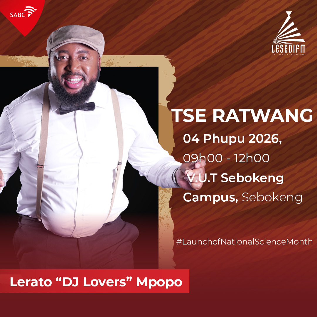 LesediFM's tweet photo. Hosane re hasa #TseRatwang ka kotloloho V.U.T Sebokeng Campus le @DjloversSA re tsamaya le Department of Science, Technology and Innovation ho #LaunchOfNationalScienceMonth. https://t.co/on6M85klcB