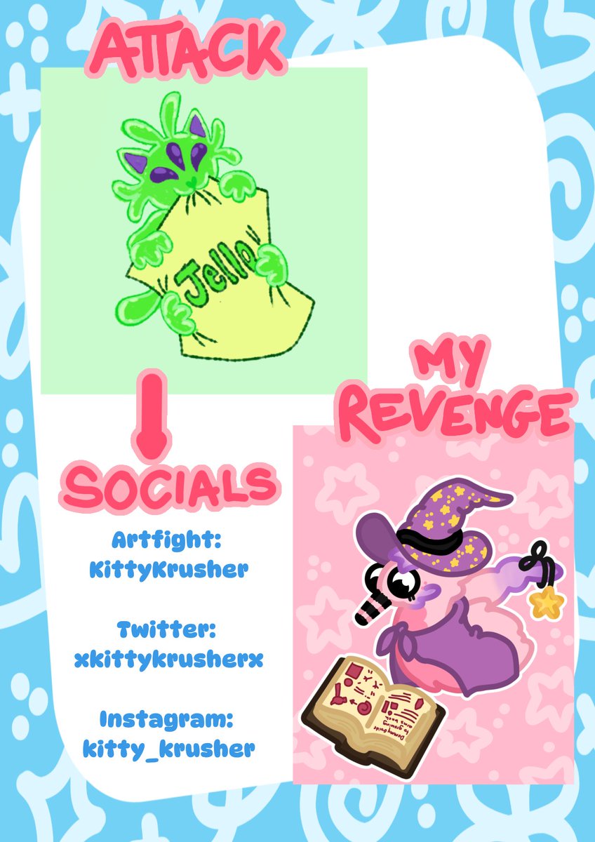 Gummi_Bat's tweet photo. FIRST DAY OF ARTFIGHT! Attacks and revenge! I'm actually a day late to posting this, I love all the attacks I've had!! Thev are all so beautiful and I've meet such lovely people 😭💕 Can't wait to see what else happens, Happy ArtFight!
@XkittykrusherX @4ly_v4mp1r3 @Kytefight https://t.co/hoKFCEQZbn
