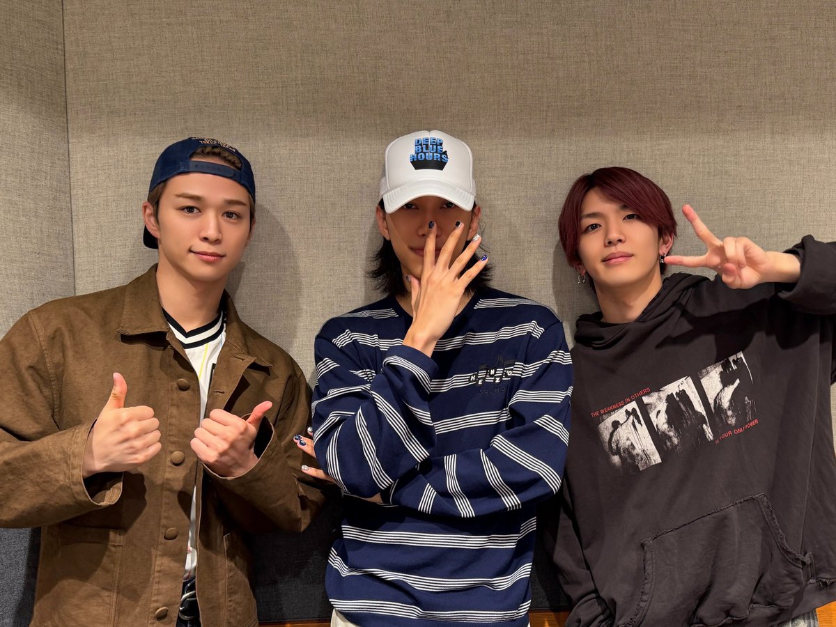 From_INI's tweet photo. ＼1時台ありがとうございました／
髙塚大夢&amp;後藤威尊&amp;池﨑理人

オープニングでは…👀
🌊『氷の城壁』
🕊️『ようこそ実力至上主義の教室へ』＆『あかね噺』
🐹『私がビーバーになる時』
などなどご紹介！
映画『トイ・ストーリー5』もあわせてぜひこの週末に！

#フロイニ 
https://t.co/a0k5NKIb86 https://t.co/BTGPeuMcqv