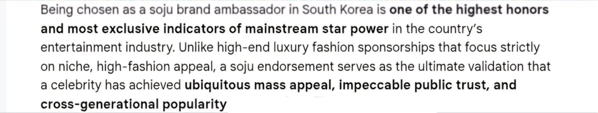 111taekim111's tweet photo. "Being chosen as soju BA in Korea is one of highest honors &amp; most exclusive indicators of mainstream star power in the country’s entertainment industry. It's validation that celebrity has achieved ubiquitous mass appeal, impeccable public trust, &amp; cross-generational popularity"😎 https://t.co/26xXfqnZa1