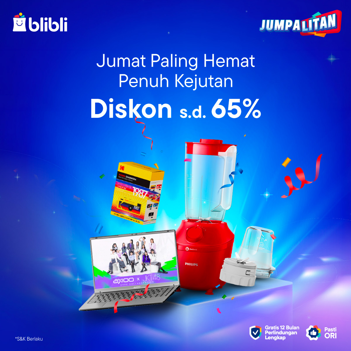bliblidotcom's tweet photo. Gak cuma hp baru, buat yg pengen bikin jus tapi blender udah tumpul? 🥤 Ada solusi hemat juga!✨ Serbu promo JUMPALITAN khusus aneka perabot dapur & laptop modern! Nikmati diskon termiring cuma di https://t.co/hnhB7Ytigp #NoBlaBlaDiBlibli #CekDuluDiBlibli #KAMx https://t.co/0FYCHCm6pt