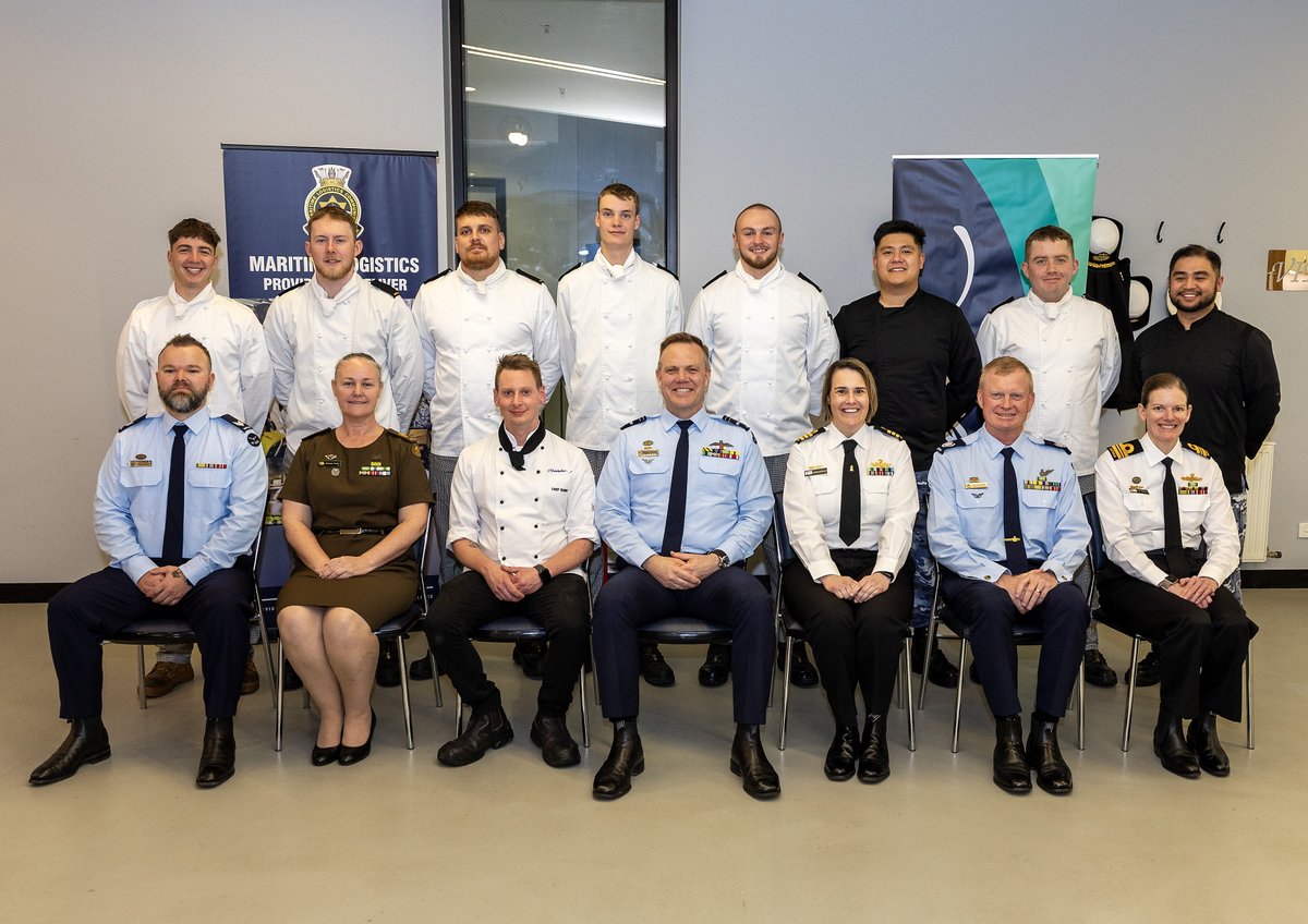 CAF_Australia's tweet photo. Congrats to the newest ADF Chefs graduating from HMAS Cerberus. @WOFFAF and I sampled their outstanding “East Meets West” showcase—reflecting months of hard work, skill, and teamwork. ADF personnel are in capable hands. https://t.co/76BxuuSHSO