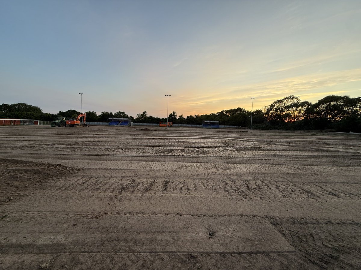AFCPortchester's tweet photo. Morning Royals Army - the green green grass of home has almost completely gone now.

Here are the latest images showing progress of works at The OnSite Group Stadium. https://t.co/gkFGfVzu8P