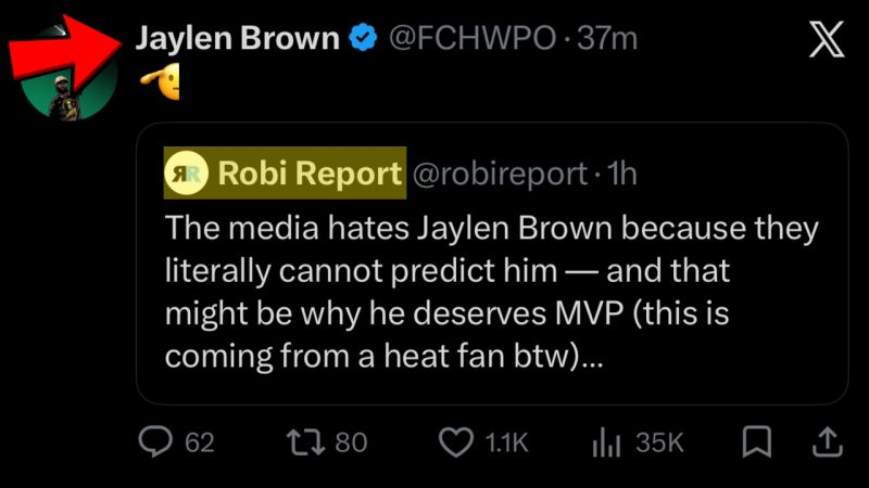 tacrobi's tweet photo. Two years ago Jaylen Brown won Finals MVP.

Yesterday the Boston Celtics traded him for a 36-year-old Paul George...

See I've been covering Jaylen Brown closely for the past year — and long before this trade I made a video arguing that the hate directed at him was never.. https://t.co/VMzCtXGs2y