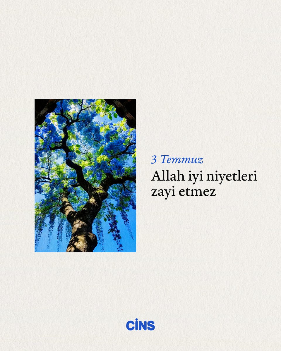 CinsDergi's tweet photo. Günlük Cins hatırlatmasıdır:

Allah iyi niyetleri zayi etmez. https://t.co/J1zgz3BVxC
