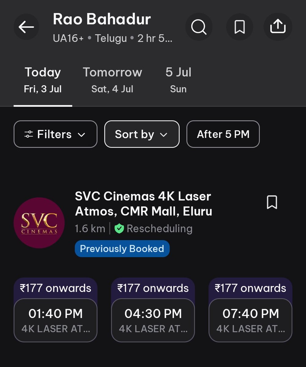 abssras's tweet photo. Please Add Late Night Show For #RaoBahadur  In Eluru @svccinemaseluru 

10:20pm Today

Humble Requesting 

@GMBents
@AplusSMovies
@mahaisnotanoun https://t.co/Jz5VGgfD14