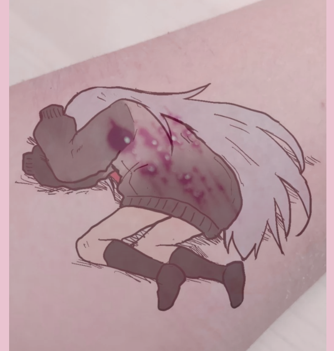 lovelykanade__'s tweet photo. was in the middle of editing when i realised it looked like i mauled kanade . oh my god kanade . IM SO SORRY
all fake , just red pen ink!! 
- 
- 
#shtwt #shedtwt https://t.co/pb35OoDlRA