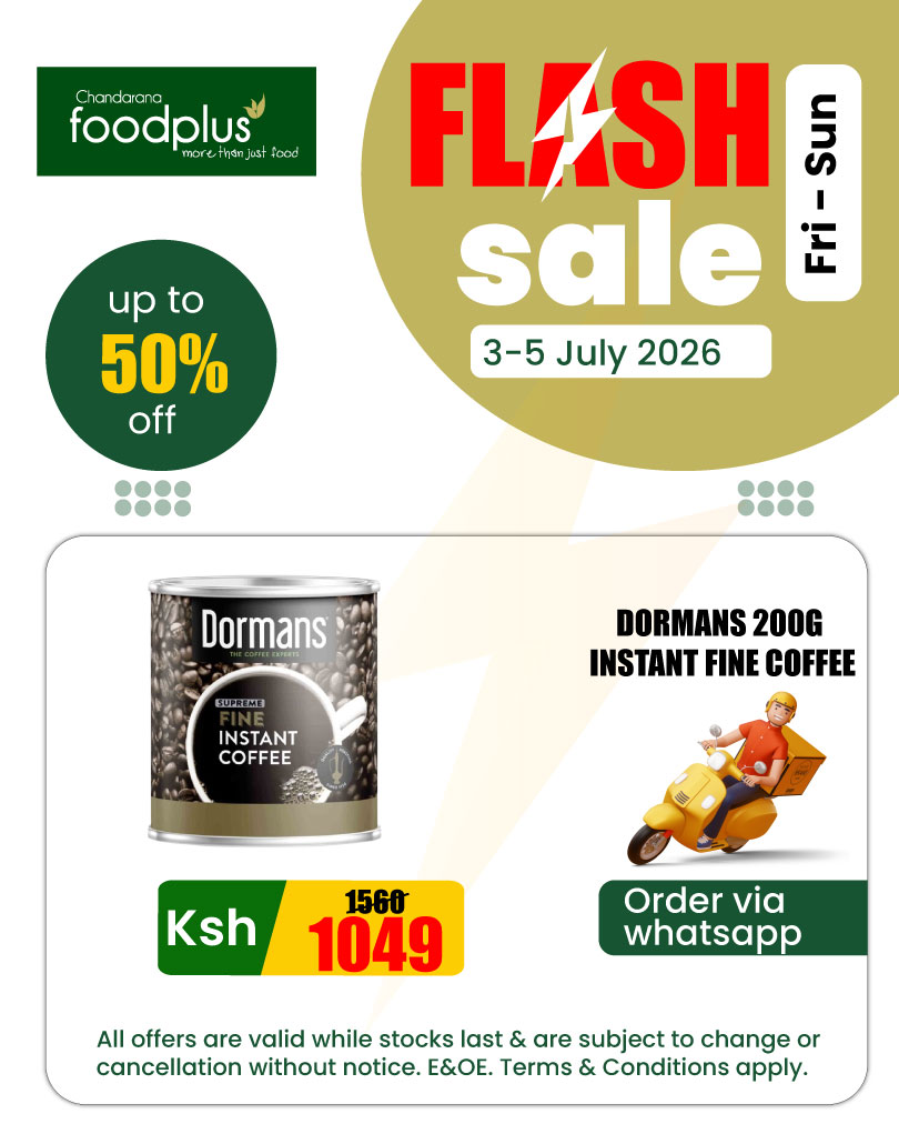 ChandaranaSuper's tweet photo. Beat the afternoon crowds! ๐โโ๏ธ Friday flash offers are live at Chandarana Foodplus. Tick off your general shopping list early and unlock legendary weekend discounts before the shelves thin out! ๐๏ธโก #ChandaranaFoodplus #FridayFlash #MorningRun #WeekendDeals #SupermarketSavings https://t.co/MJwc2FiHFR