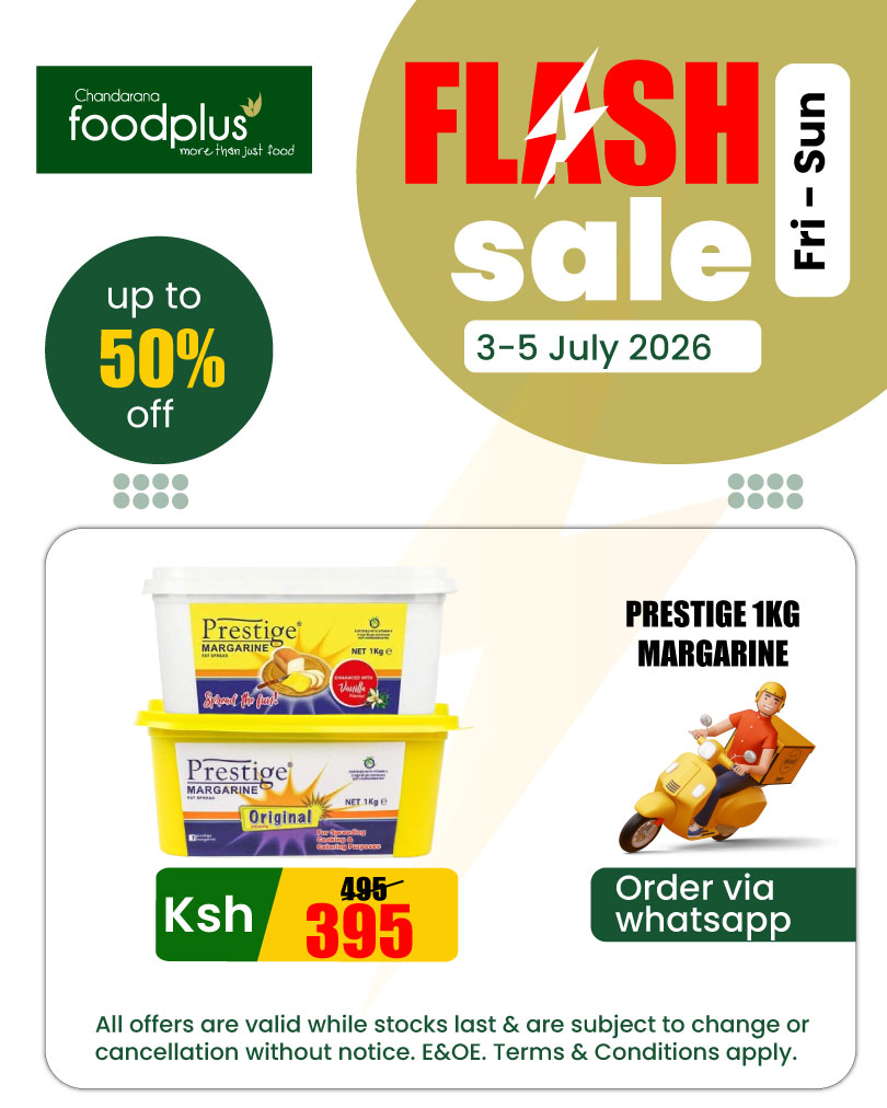 ChandaranaSuper's tweet photo. Beat the afternoon crowds! ๐โโ๏ธ Friday flash offers are live at Chandarana Foodplus. Tick off your general shopping list early and unlock legendary weekend discounts before the shelves thin out! ๐๏ธโก #ChandaranaFoodplus #FridayFlash #MorningRun #WeekendDeals #SupermarketSavings https://t.co/MJwc2FiHFR