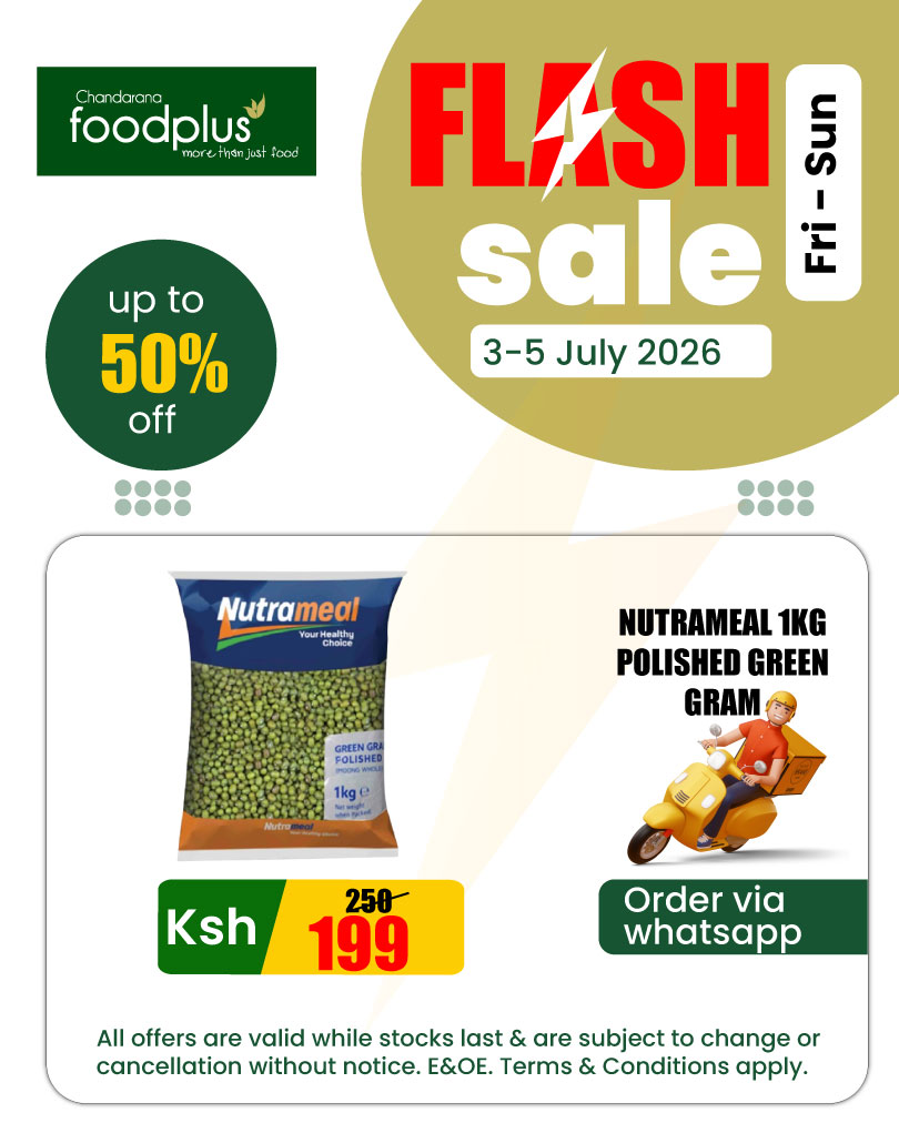 ChandaranaSuper's tweet photo. Beat the afternoon crowds! ๐โโ๏ธ Friday flash offers are live at Chandarana Foodplus. Tick off your general shopping list early and unlock legendary weekend discounts before the shelves thin out! ๐๏ธโก #ChandaranaFoodplus #FridayFlash #MorningRun #WeekendDeals #SupermarketSavings https://t.co/MJwc2FiHFR