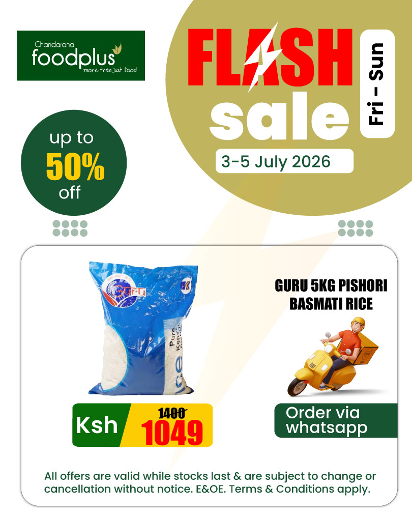 ChandaranaSuper's tweet photo. Beat the afternoon crowds! ๐โโ๏ธ Friday flash offers are live at Chandarana Foodplus. Tick off your general shopping list early and unlock legendary weekend discounts before the shelves thin out! ๐๏ธโก #ChandaranaFoodplus #FridayFlash #MorningRun #WeekendDeals #SupermarketSavings https://t.co/MJwc2FiHFR