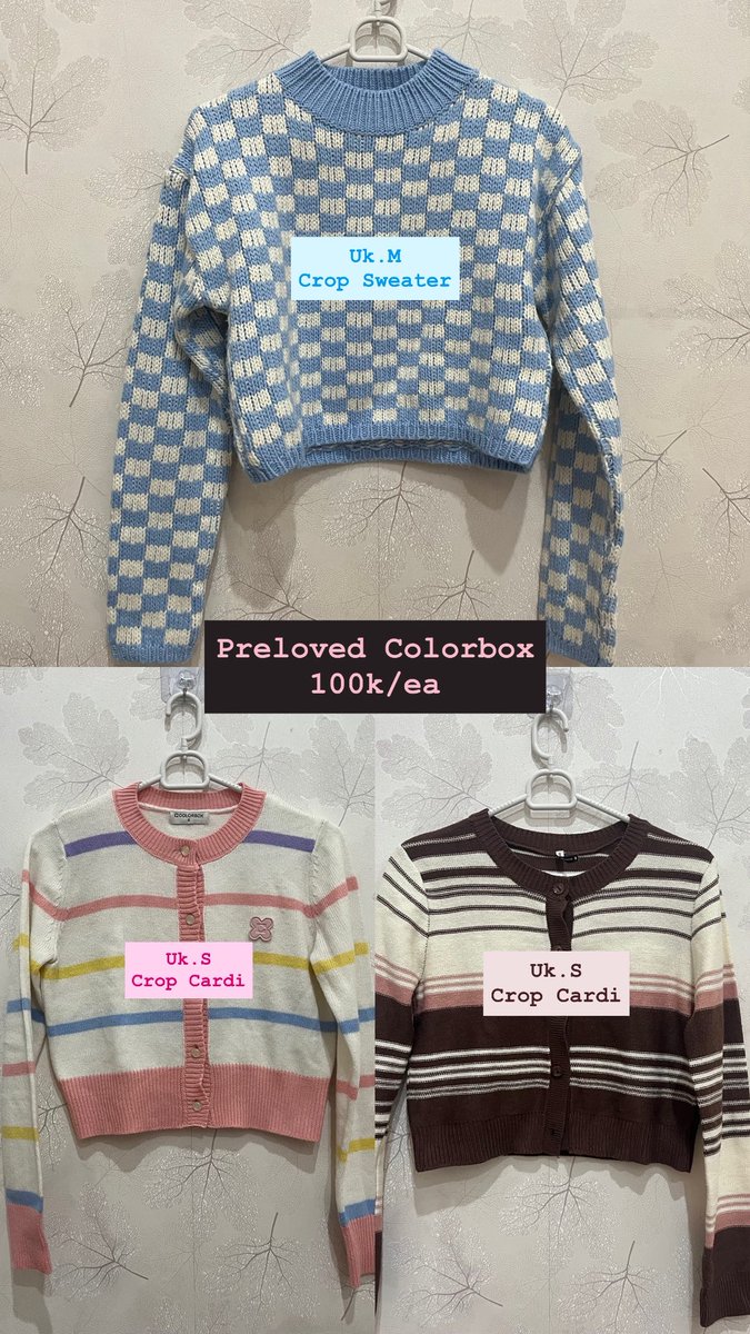 lanadelfayy's tweet photo. WTS
Preloved Cardi &amp; Sweater Crop
Only 100k/ea

CO via oren🍊 https://t.co/hUWF47osfo