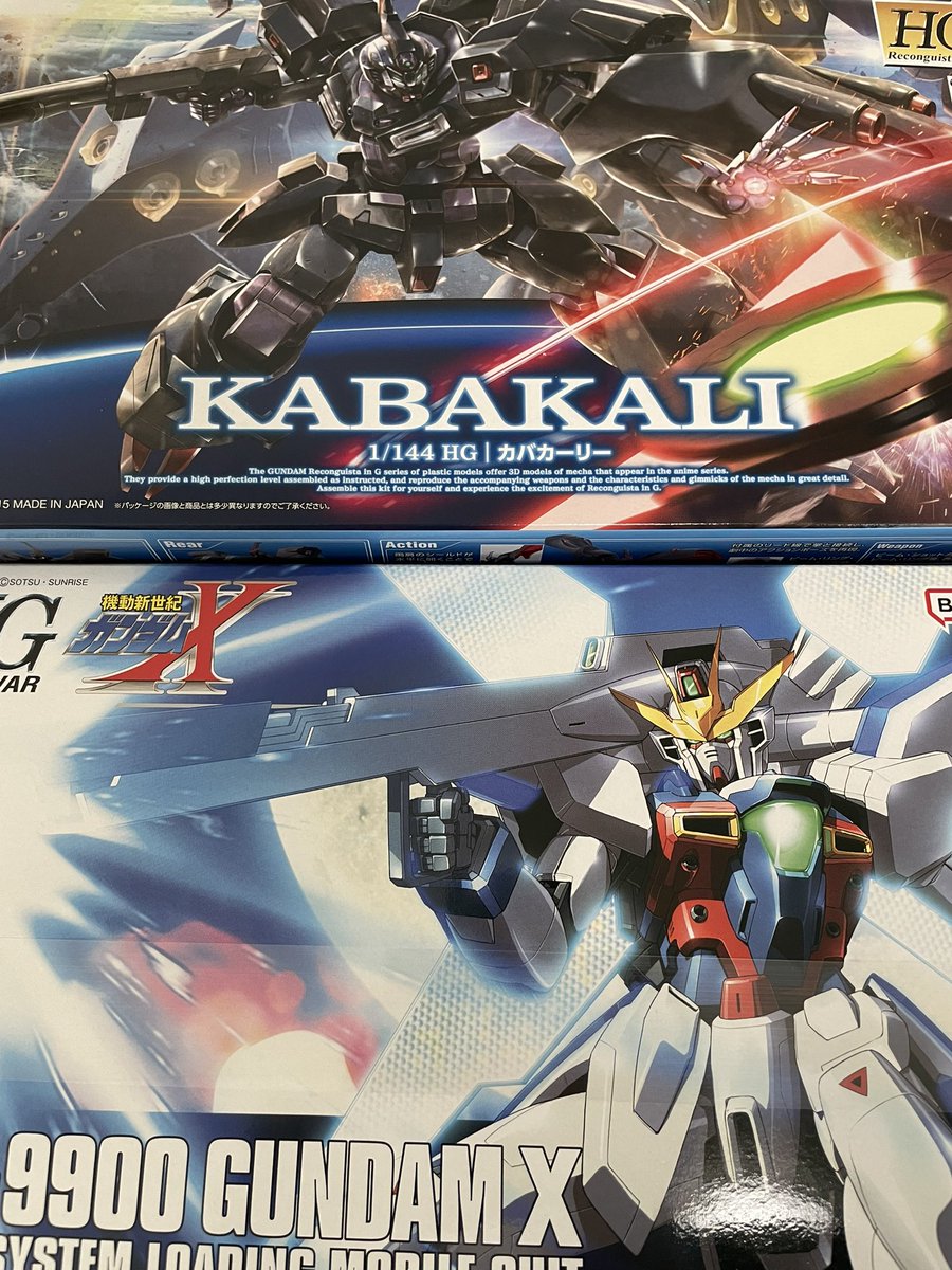 i83472366's tweet photo. 用事終わり！
そして、今回手に入れたガンプラ！
ガンダムxは以前制作中に破損したため、それとは別に欲しいなあと思った矢先にラス1で見かけて買っちゃいました^_^
破損したやつはパーツを戻し次第違う形で復活させたいです！ https://t.co/uqkC4LwYh5