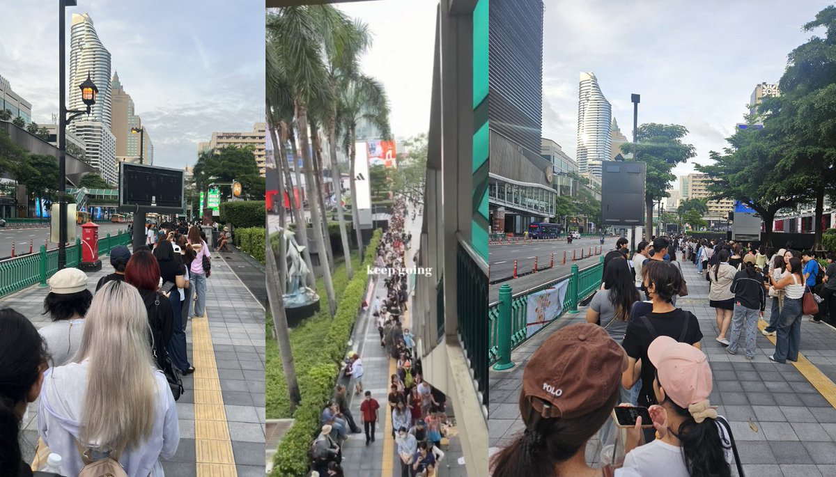 TheePopCore's tweet photo. LISA's Shiseido pop-up event at CentralWorld in Bangkok, Thailand, attracted massive crowds, as fans lined up outside the mall in anticipation of her arrival. https://t.co/7cWmcdGNxa