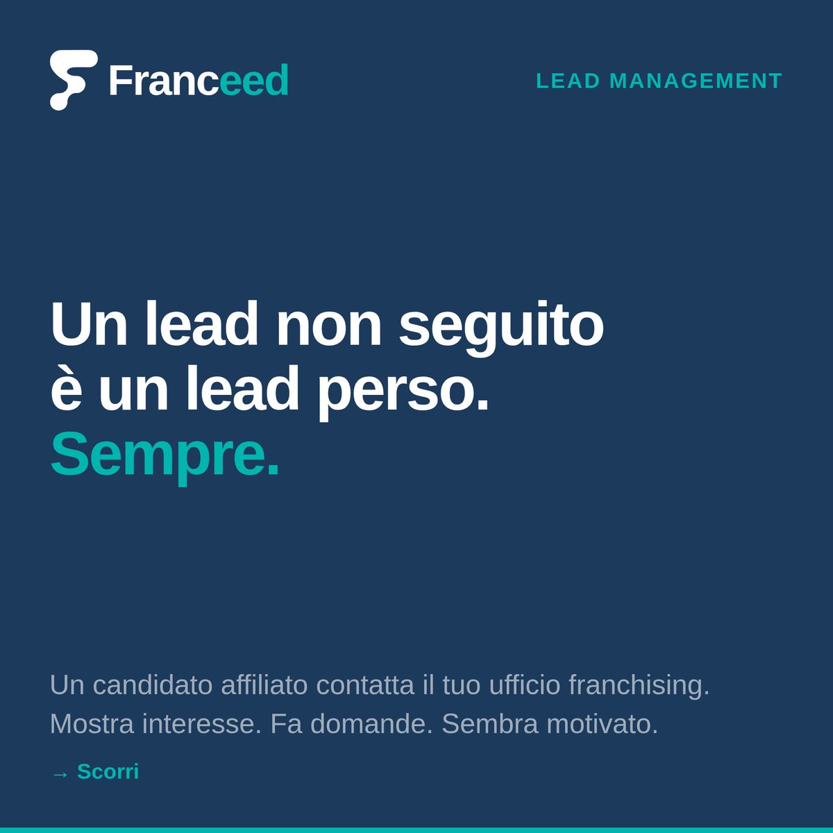 FranceedCRM's tweet photo. Un lead non seguito è un lead perso. Sempre.
 
Ecco cosa succede quando ci si perde tra email, post-it, whatsapp.
 
#franchising #leadmanagement #CRM #franchisor #Franceed https://t.co/1rAHaOI0Zu