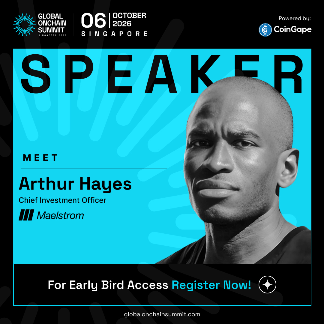 GlobalOnchain's tweet photo. Meet @CryptoHayes , CIO at @MaelstromFund and Co-Founder of 100x Group, as a speaker at Global Onchain Summit Singapore 2026.

From stablecoins and digital assets to macro markets and institutional adoption, Arthur will share his perspective on 6th of October in Singapore at Global Onchain Summit Singapore 2026.

Apply to Speak at GOS here: 
https://t.co/QPUUnXoBge

📍 Singapore | Oct 6, 2026
Register here to attend: https://t.co/J8xxuMP8Rs
Powered by @CoinGapeMedia ⚡