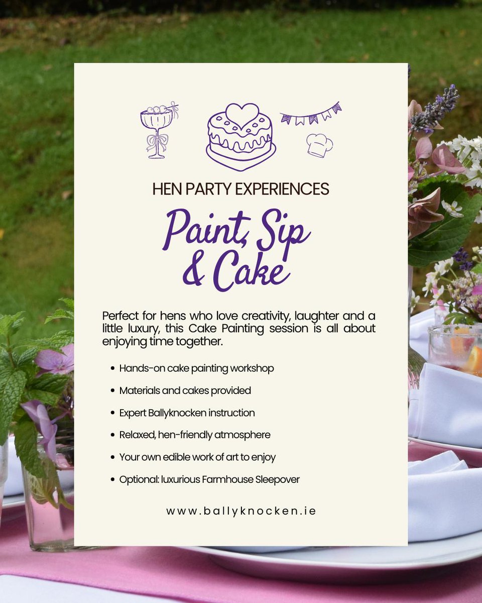 BallyknockenHCS's tweet photo. Whether you’re planning an intimate gathering or a fun-filled celebration, a hen party at Ballyknocken is all about creating memories together 💐✨

More info here 👉 https://t.co/tLgDOrfp0S

#Ballyknocken #HenParty #HenPartyIdeas #CookerySchool #Wicklow https://t.co/yMfuwjYPOf