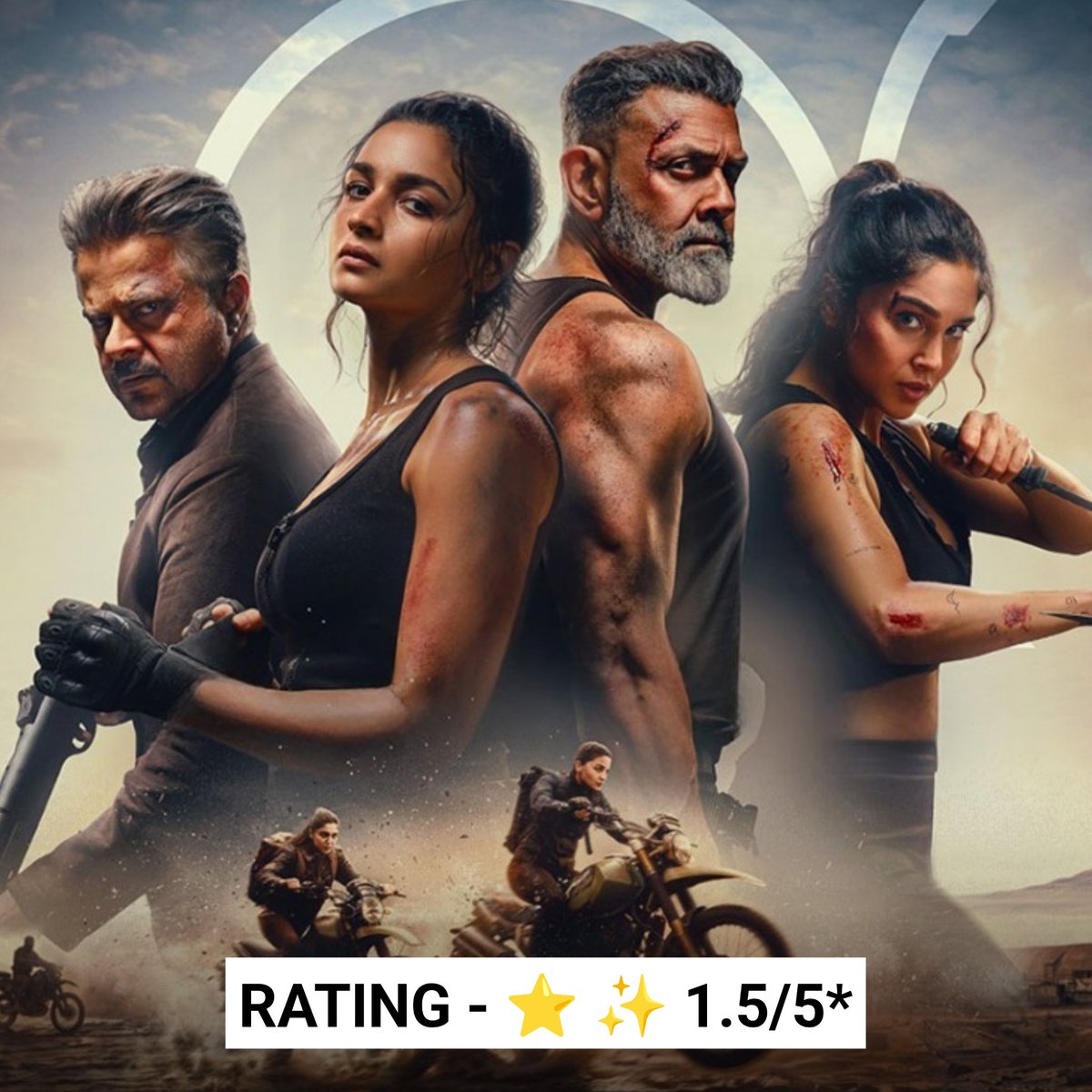 SAMTHEBESTEST_'s tweet photo. #AlphaReview: Respect for #AyanMukerji and #War2 increased today.
All hail #UdayChopra writing!
RATING - ⭐✨ 1.5/5
#ShivRawail had done well with #TheRailwayMen, but I didn't expect him to become so bad so quickly.
#AliaBhatt had Disaster #Jigra but #Alpha is worse than that! #Sharvari will need a serious revival for her future films. #HrithikRoshan's cameo started off low, but ended with elevation.
#BobbyDeol's twist is one of the weakest aspects here and #AnilKapoor's character is too thin to take seriously as R&AW chief.
As a whole, this one is a new low for YRF's #SpyUniverse and they'll need a solid comeback after this.