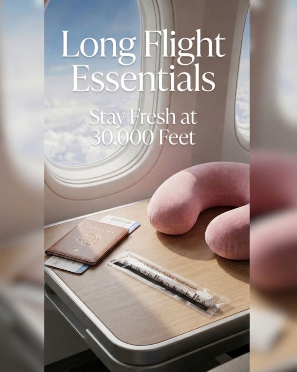 atlantis_rbv's tweet photo. Long-haul flight checklist:
Passport ✅ Boarding pass ✅ Neck pillow ✅ Atlantis pre-pasted toothbrush ✅
Land at 30,000 feet’s final stop completely fresh — no sink, no setup. 🦷✈️
#TravelEssentials #LongHaulFlight #FlightHacks #Atlantis #TravelHacks #JetLag https://t.co/a0gXmqMHO7