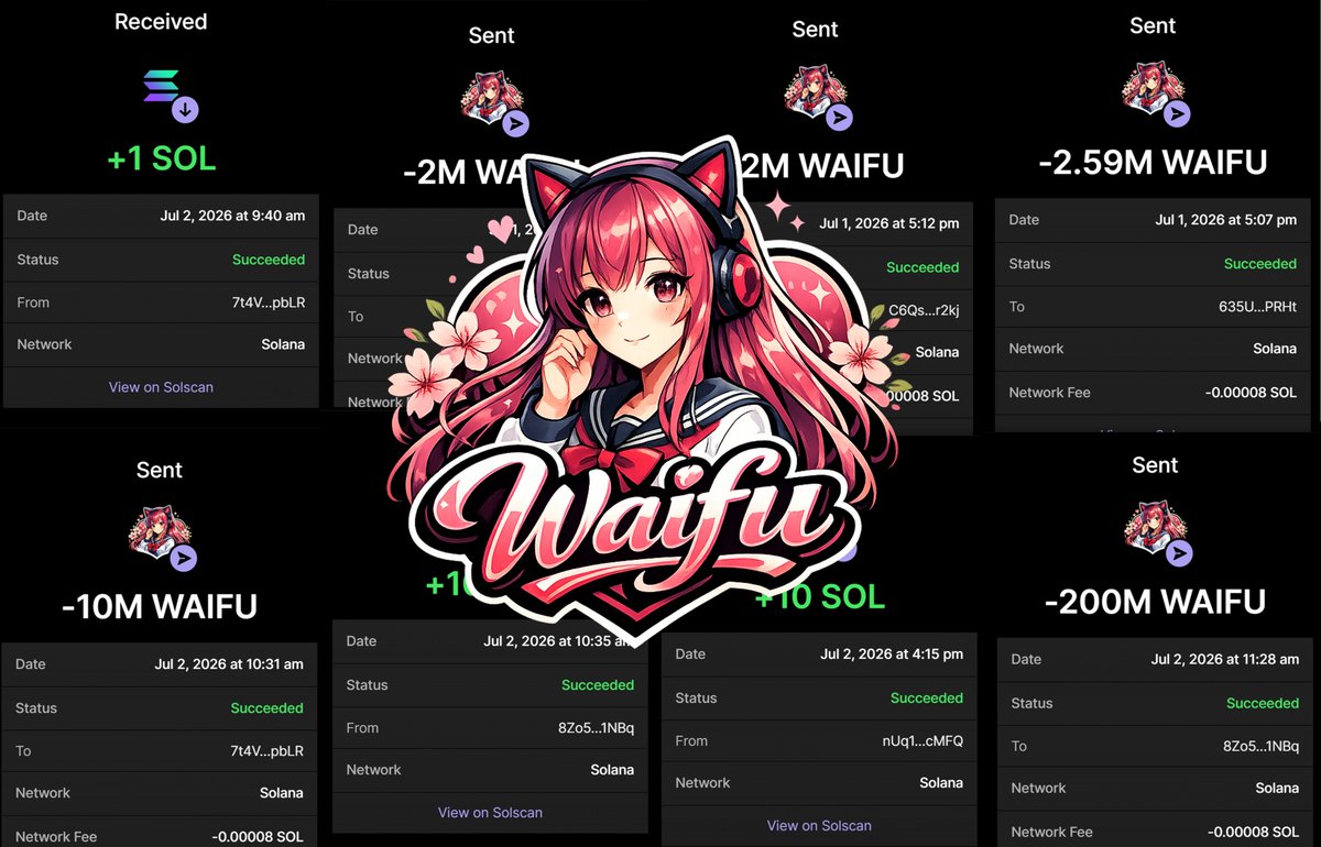 WaifuXSolana's tweet photo. Join our Elite List of $WAIFU Holders and $100 Airdrops when you Retweet
Limited Public Sales 

Buy On X
Send between 0.2 SOL and 10 SOL to:
FXthzgW3t8TgBbXdt3LxBA744kH416GGLpdbNHTfrNhD

1 $SOL = 10M $WAIFU ❌
1 $SOL = 5M $WAIFU [NOW]
  
Retweet & Drop Sol Address for 500,000 $WAIFU