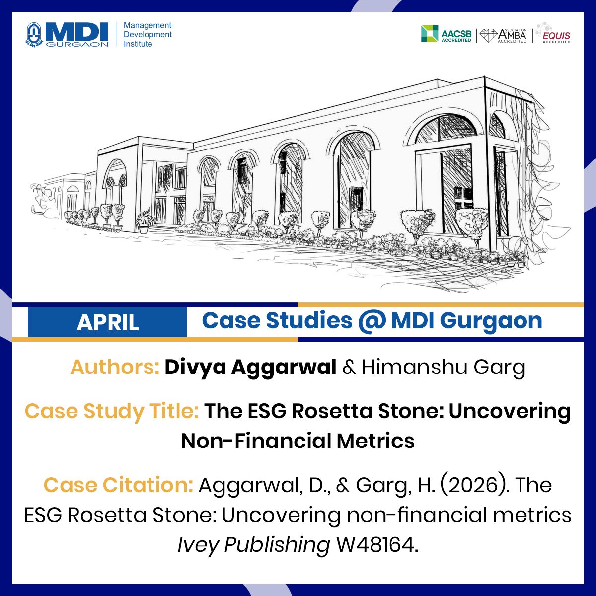 MDIGurgaon's tweet photo. MDI Gurgaon is delighted to share the case study published by our esteemed faculty member.
✍Authors– Prof. Divya Aggarwal &amp; Himanshu Garg
📜Title: The ESG Rosetta Stone: Uncovering non-financial metrics
🔗Link: https://t.co/rrPOpmmKMQ
#MDIGurgaon #CaseStudy https://t.co/BooGNYkUud
